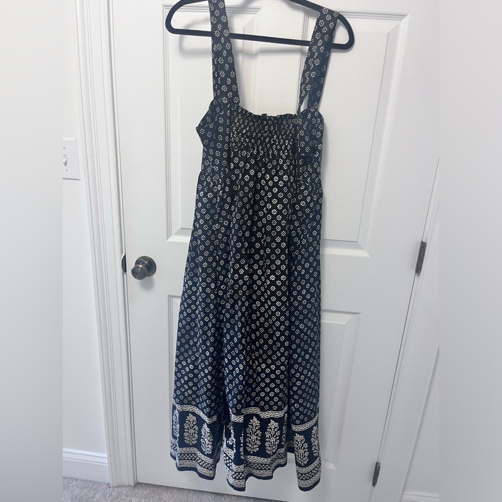 J Crew Squareneck Midi Dress in Block Print - Picture 9 of 12